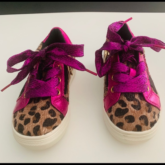 Nina Lizzet, New Without Tags, Girls Leopard Print Sneakers - Picture 1 of 5